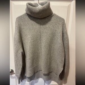 H&M High-Low Gray Oversize Gray Cowl Sweater size S